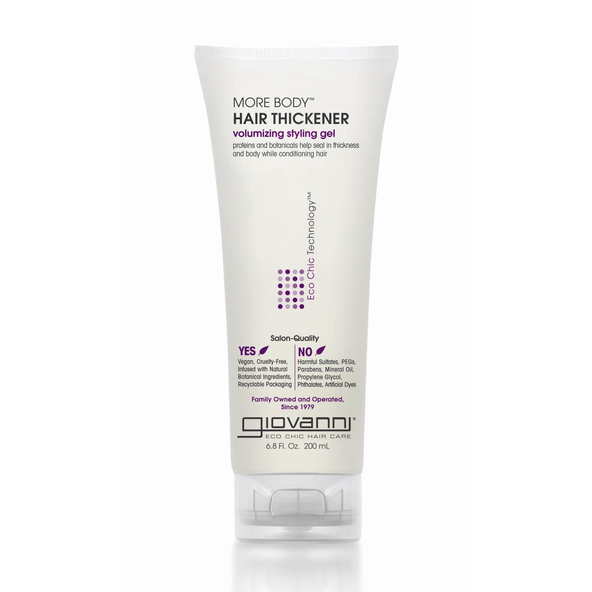 a bottle of Giovanni MORE BODY™ Hair Thickener