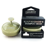 SCALP MASSAGER & SHAMPOO BRUSH (Tan Handle)