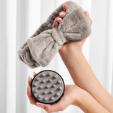 PLUSH MULTI-PURPOSE SPA HEADBAND (gray)
