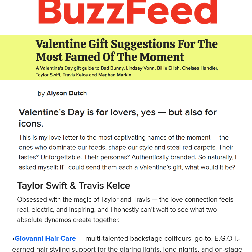 Valentine Gift Suggestions for the Most Famed of the Moment