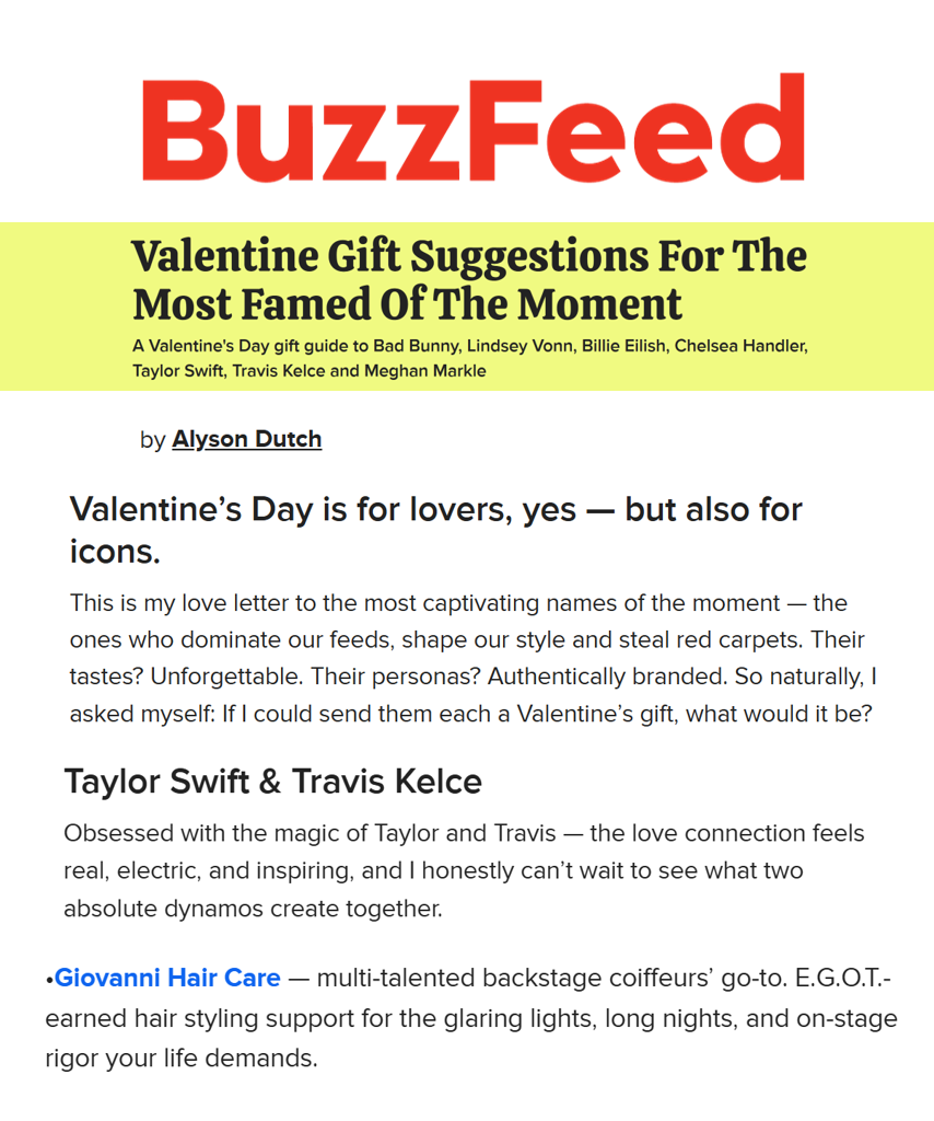 Valentine Gift Suggestions for the Most Famed of the Moment