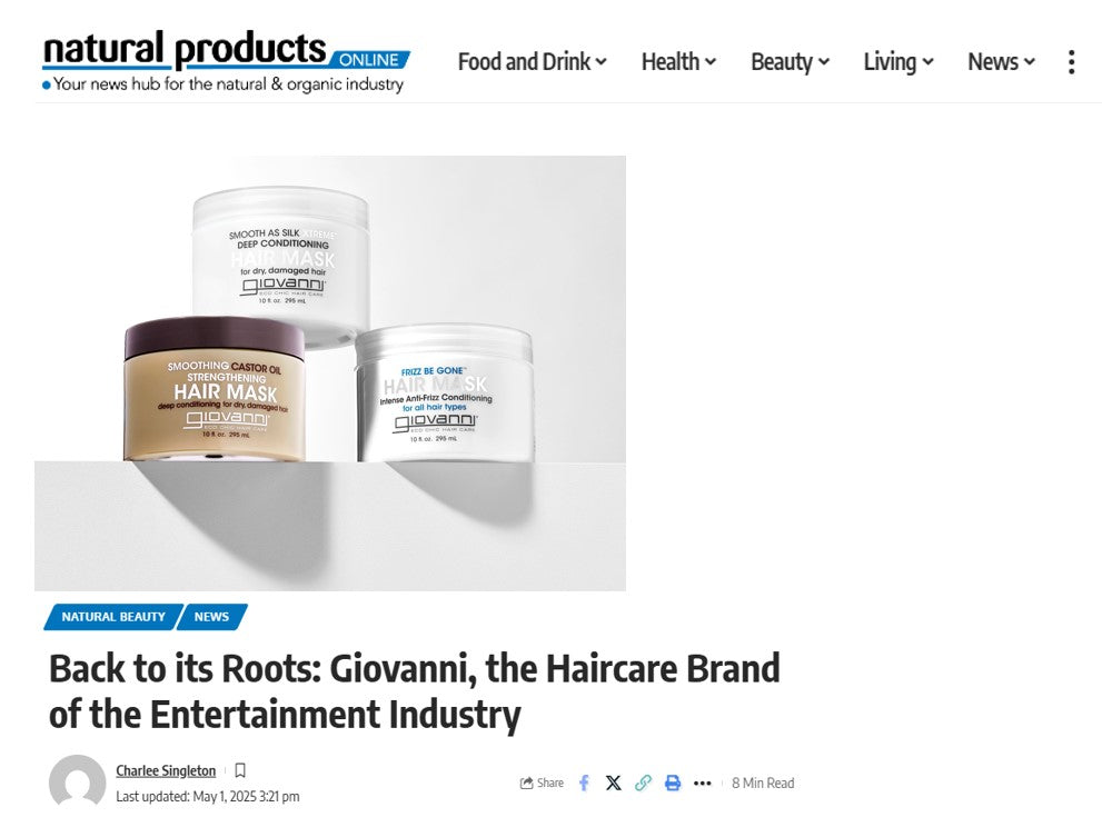 Back to its Roots: Giovanni, the Haircare Brand of the Entertainment Industry