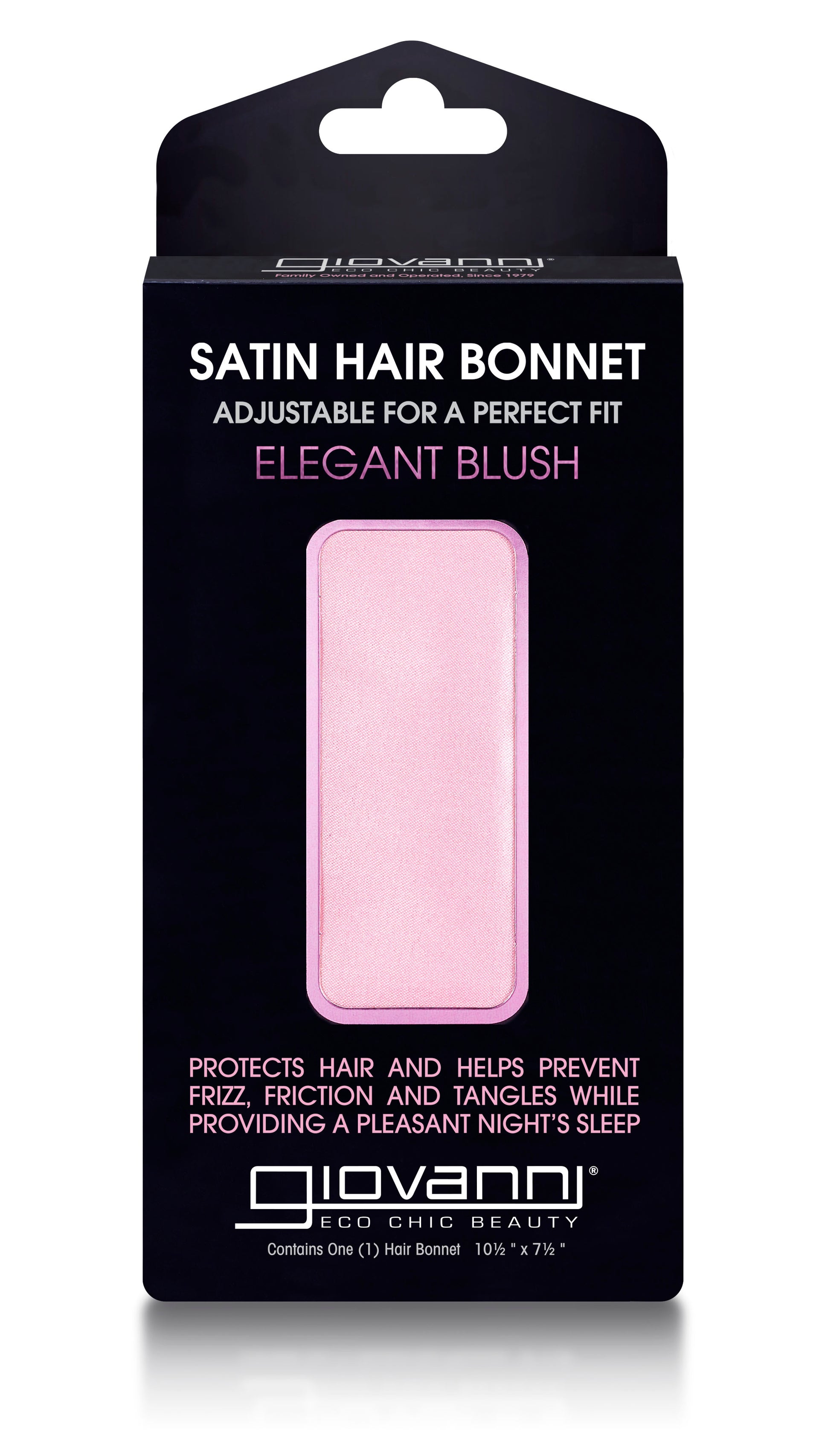 ELEGANT BLUSH SATIN HAIR BONNET 1