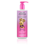 Bottle of Giovanni 2-in-1 pet shampoo and conditioner on a white background