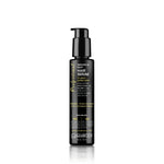 Giovanni Professional Smooth & Silky Hair Serum in a black pump bottle with gold and white text, shown on a white background with a reflection.