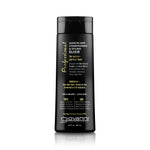 A black bottle of Giovanni Professional Leave-In Hair Conditioning & Styling Elixir, featuring gold and white text on a clean white background.
