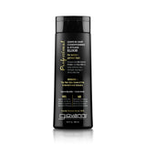 A black bottle of Giovanni Professional Leave-In Hair Conditioning & Styling Elixir, featuring gold and white text on a clean white background.