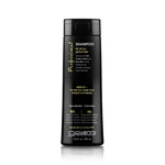 A black bottle of Giovanni Professional shampoo for salon-perfect hair, featuring gold and white text on a clean white background.
