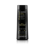 A black bottle of Giovanni Professional shampoo for salon-perfect hair, featuring gold and white text on a clean white background.