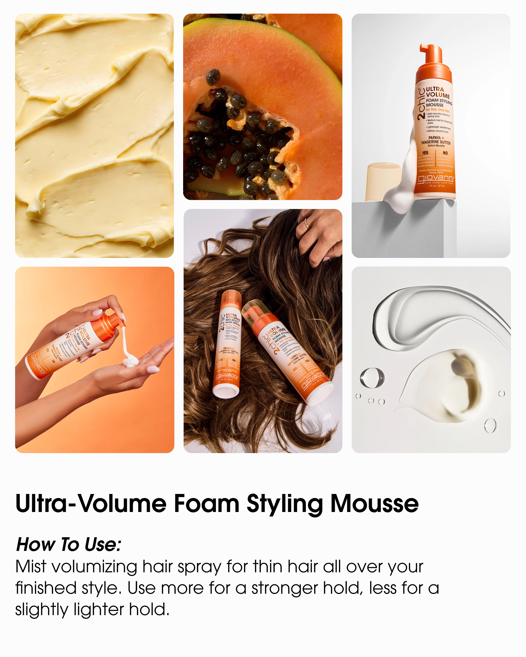 2chic® Ultra-Volume Foam Styling Mousse | Giovanni – Giovanni