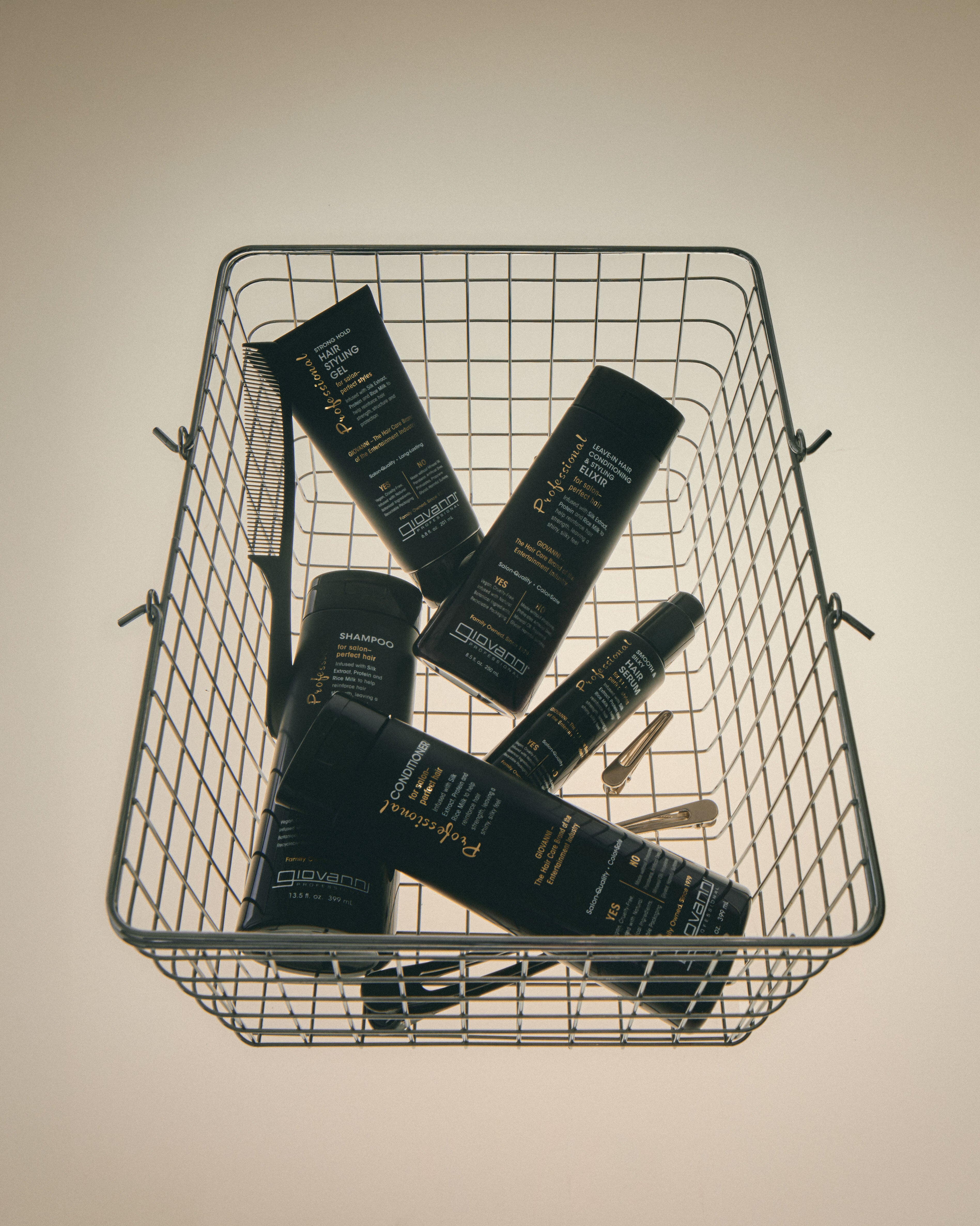 Giovanni Professional Collection products in a shopping basket