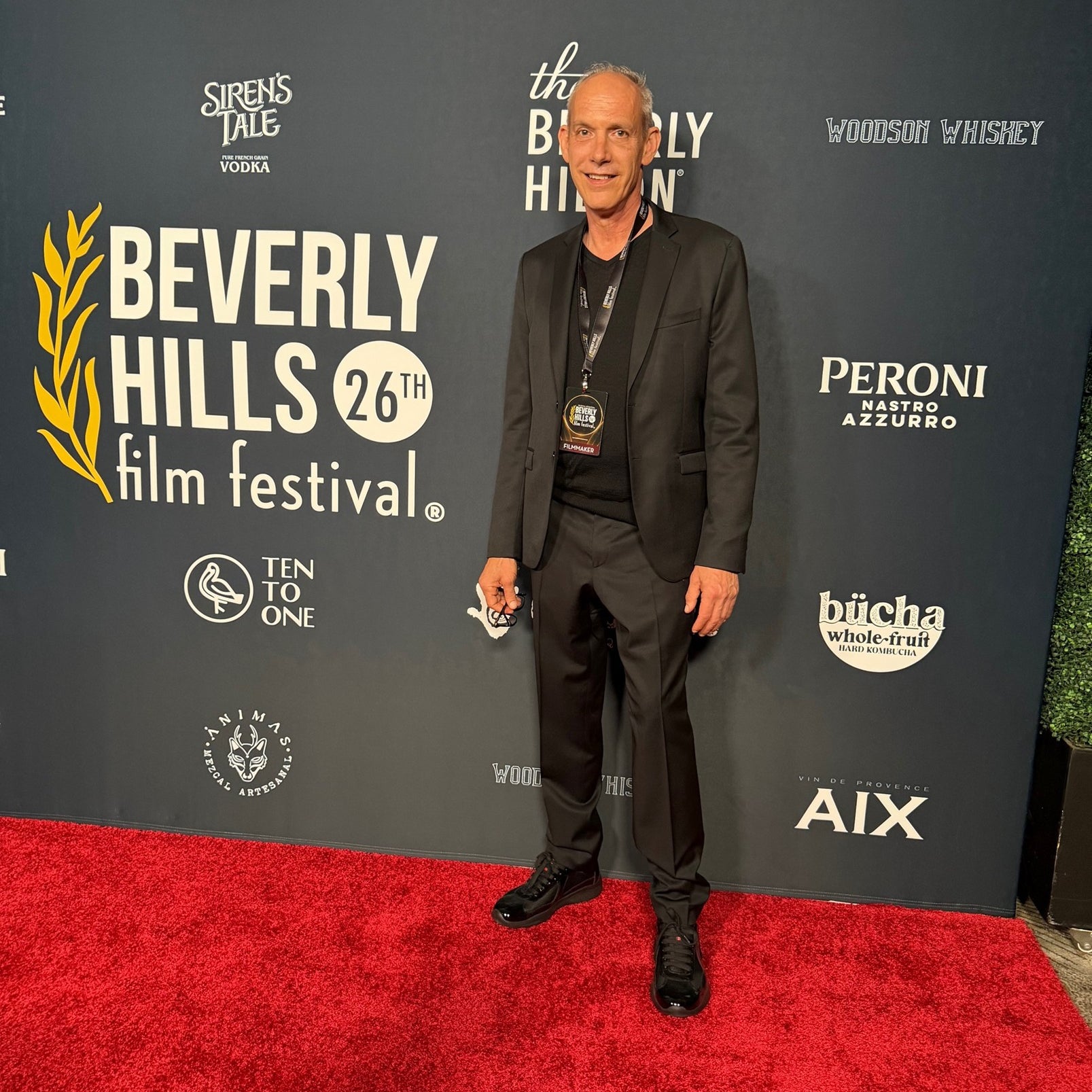 Giovanni James Guidotti on the red carpet at the Beverly Hills Film Festival