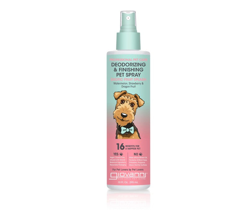 Giovanni Deodorizing & Finishing pet spray bottle