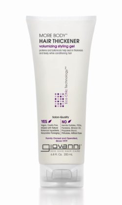 a bottle of Giovanni MORE BODY™ Hair Thickener