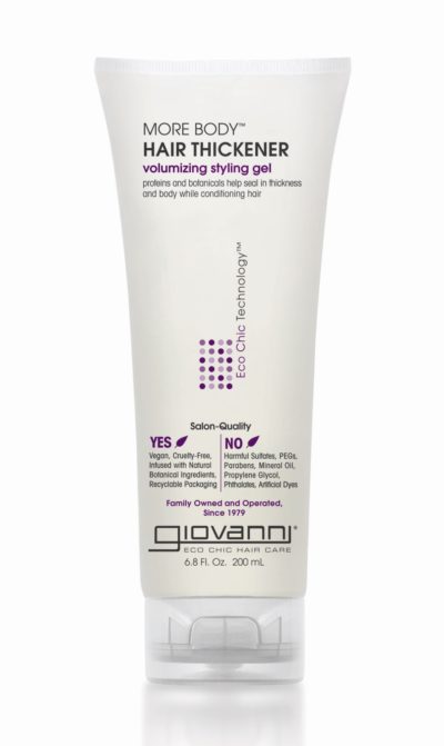 a bottle of Giovanni MORE BODY™ Hair Thickener
