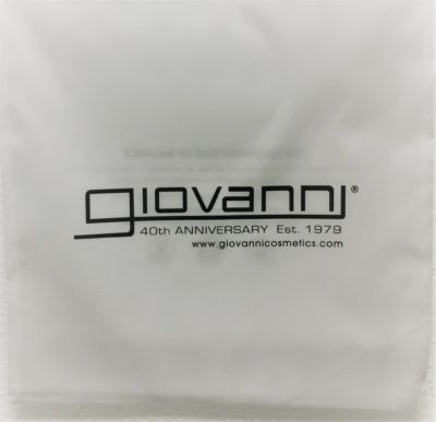 Free Gift - White Satin Bag, with Silk Screen Logo