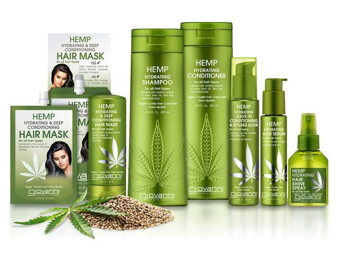 full collection of Giovanni Hemp HYDRATING hair care products