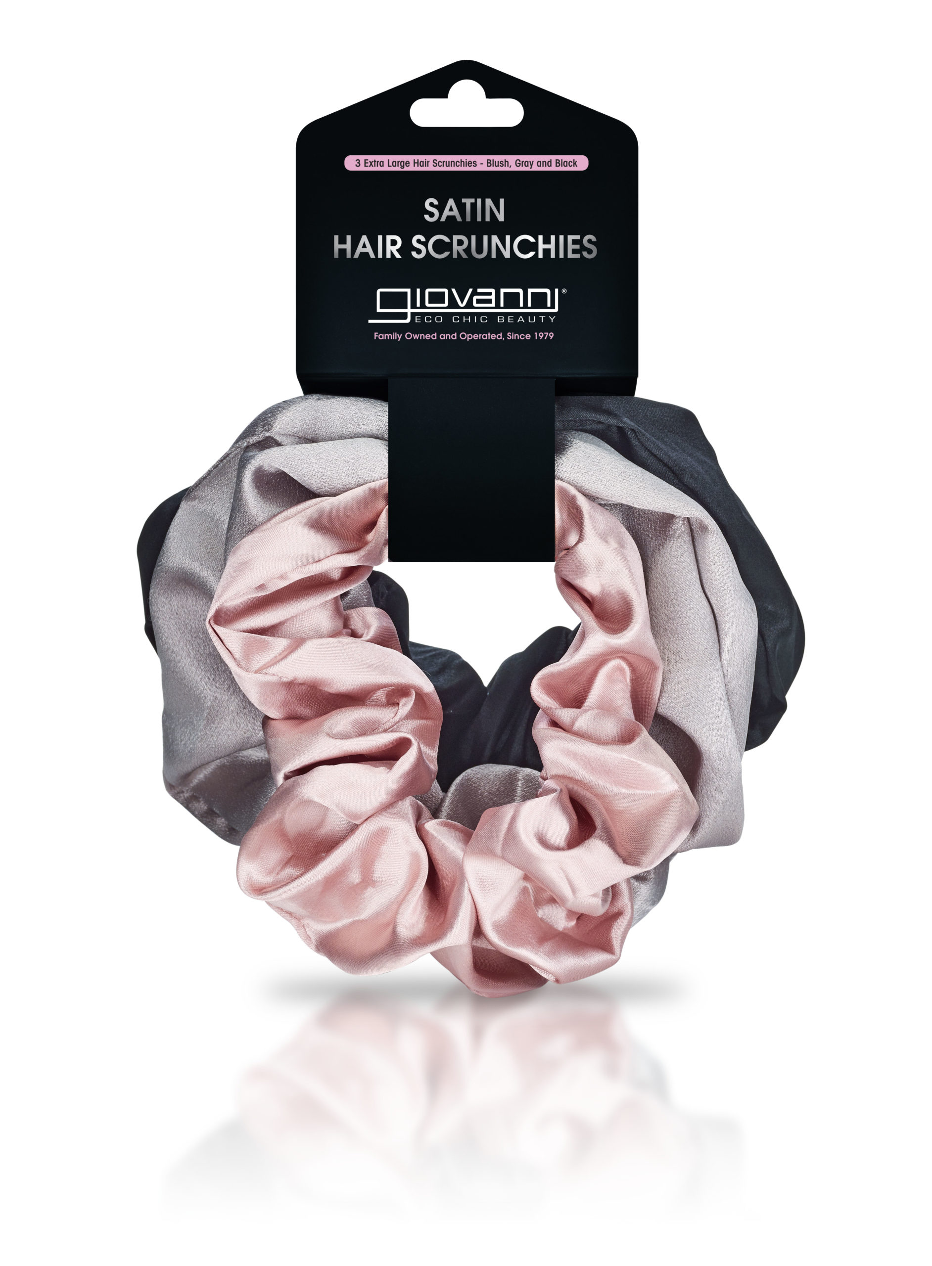 Satin Hair Scrunchies (3-pack) | Salon-Quality | Giovanni