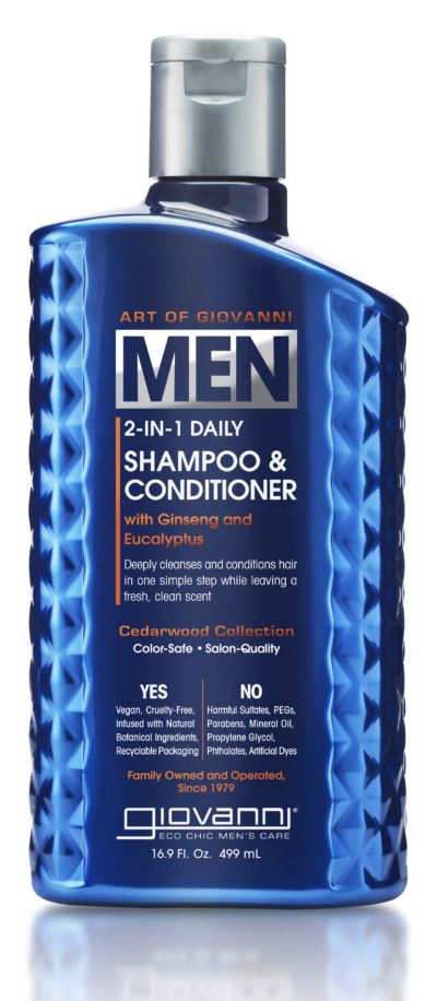MEN 2-in-1 Daily Shampoo & Conditioner - with Ginseng & Eucalyptus