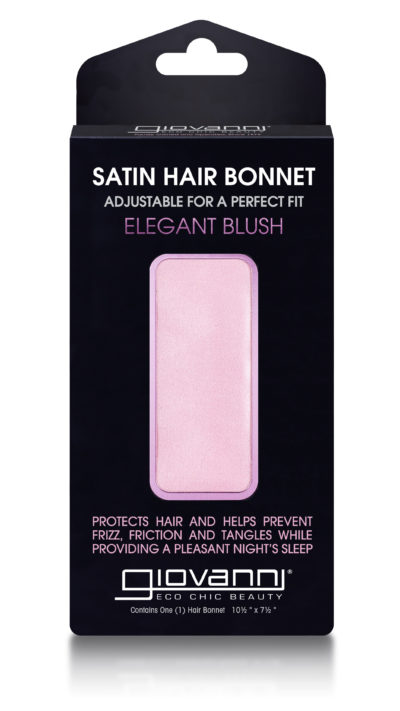 ELEGANT BLUSH SATIN HAIR BONNET