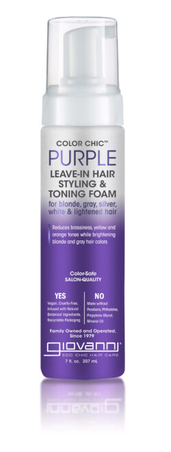 COLOR CHIC™ PURPLE LEAVE-IN HAIR STYLING & TONING FOAM